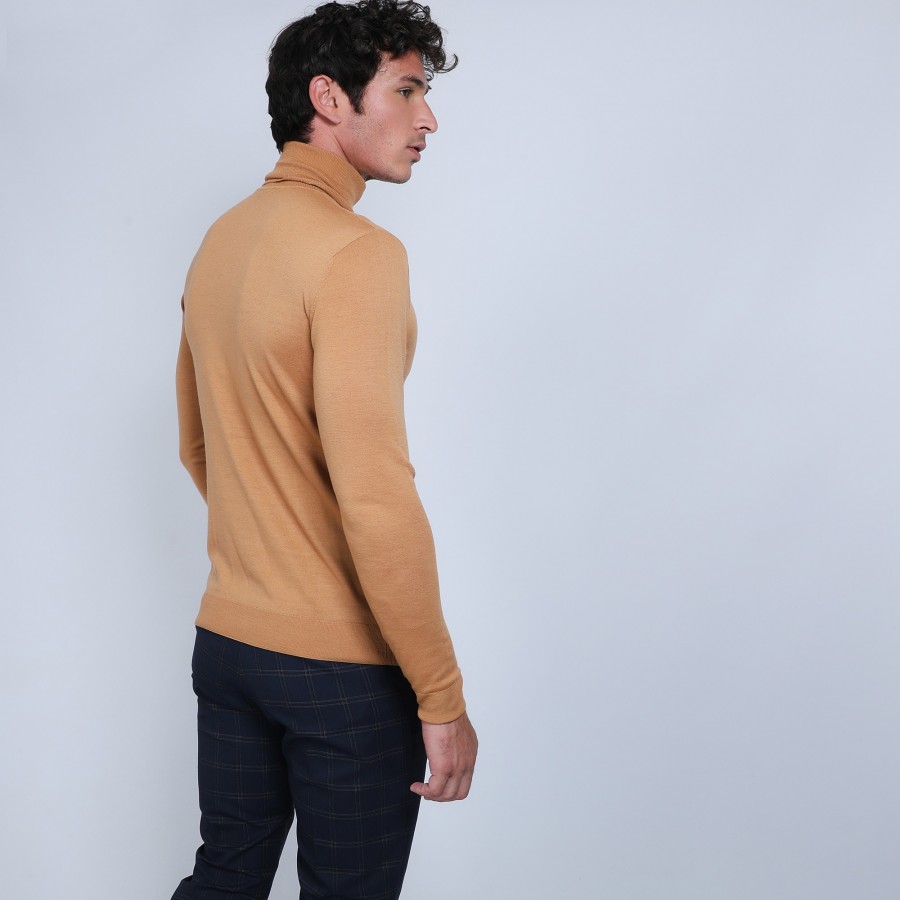 Pull col roulé en laine mérinos - Enzo