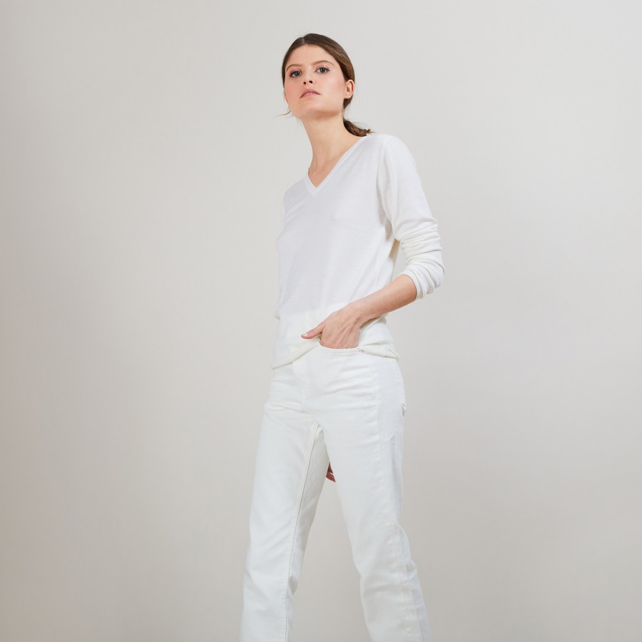 Pull col V en laine - Arya