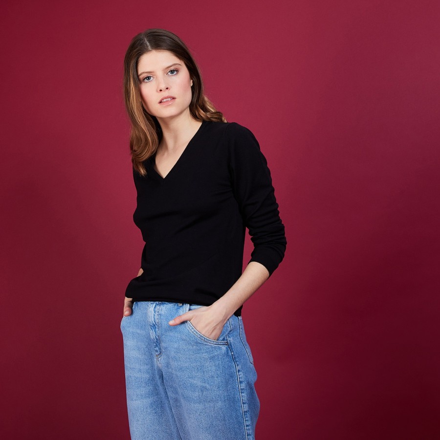 Pull col V en laine - Arya