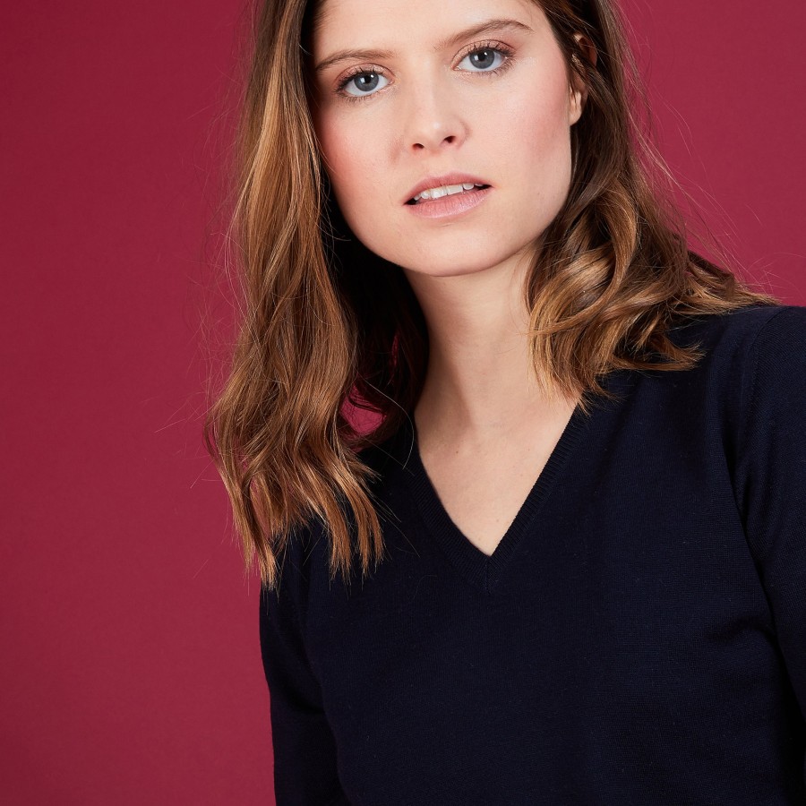 Pull col V en laine - Arya