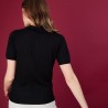 Pull col polo soie naturelle - Alya 6810 noir - 01 Noir