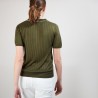 Pull col polo soie naturelle - Alya 6851 maquis - 83 Kaki