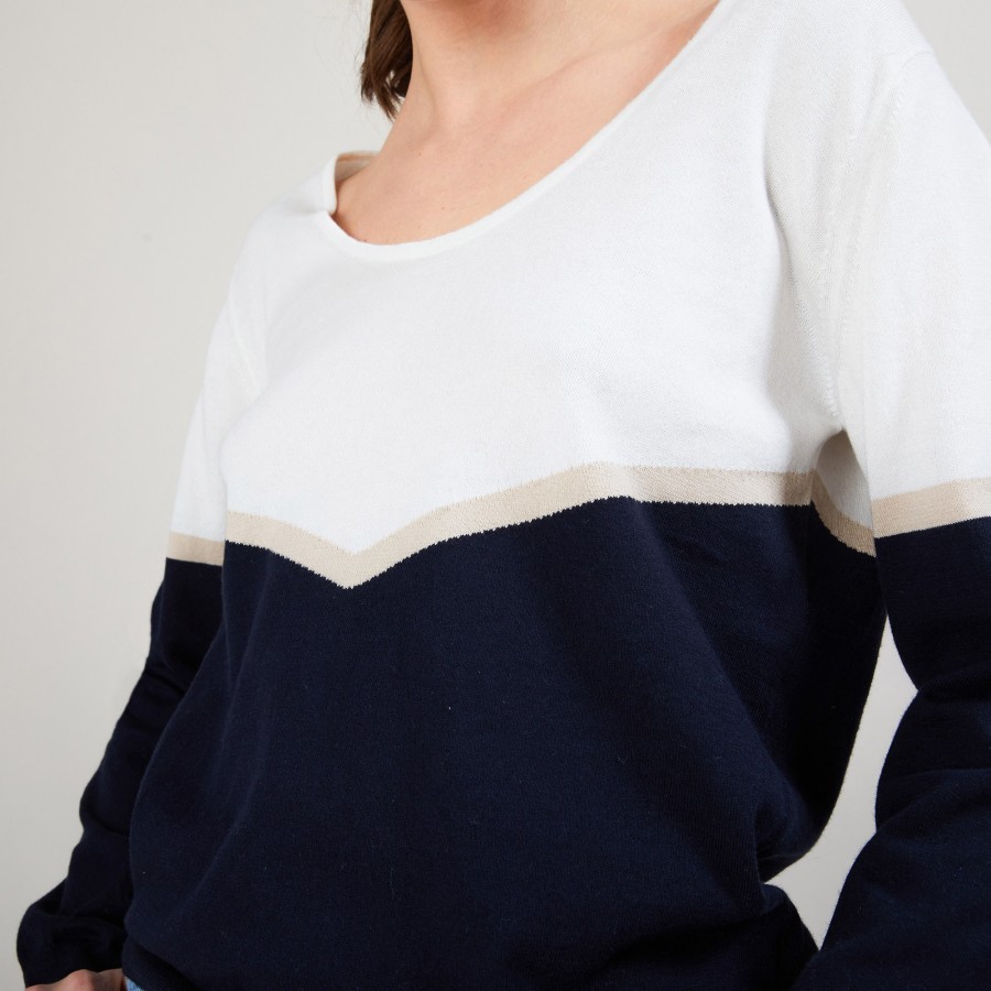 AUDREY - Marine/Beige/Blanc 6955 Bleu Marine