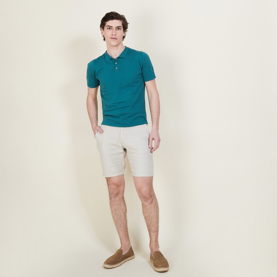 Polo homme en coton - Bora 6850 meleze - 21 Vert foncé