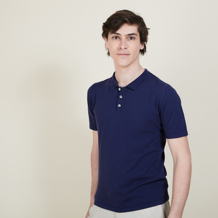 Polo homme en coton - Bora 6840 marine - 05 Bleu marine