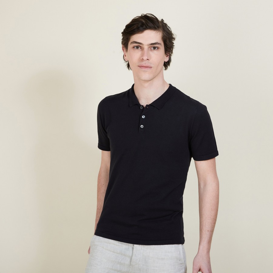 Polo homme en coton - Bora 6810 noir - 01 Noir