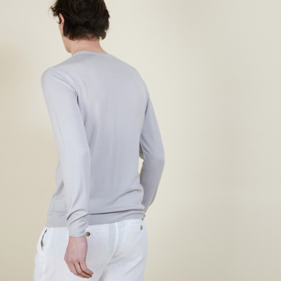 Pull col V en laine mérinos - Elmo