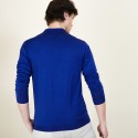 Pull col polo en laine et soie - Bartev 6841 ALTITUDE - 06 Bleu foncé