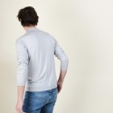 Pull col polo en laine et soie - Bartev 6811 GRIS CLAIR - 11 Gris clair