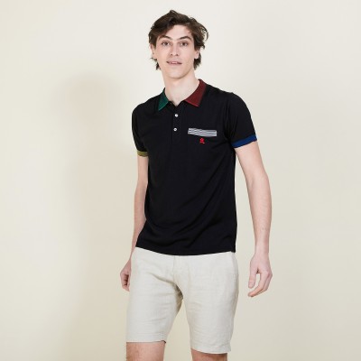 Colored polo shirt in Fil Lumière - Baptiste