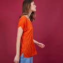 Long T-shirt en lin flammé - Coline 6883 flamine - 15 Orange