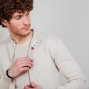 Veste en coton zippé avec poches - Doha 6844- 02 Blanc