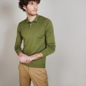 Pull col polo en 100% laine mérinos - Beni 6851 - 83 Kaki