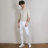 Pull col polo en laine et soie - Bartev 6801 beige - 12 Beige clair