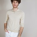 Pull col polo en laine et soie - Bartev 6801 beige - 12 Beige clair