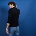 Pull col polo en laine et soie - Bartev 6810 noir - 01 Noir