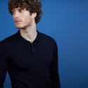 Pull col polo en 100% laine mérinos - Beni 6840 marine - 05 Bleu marine