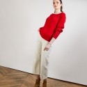 Pull en coton bio - Alice 6991 PAVOT- 52Rouge