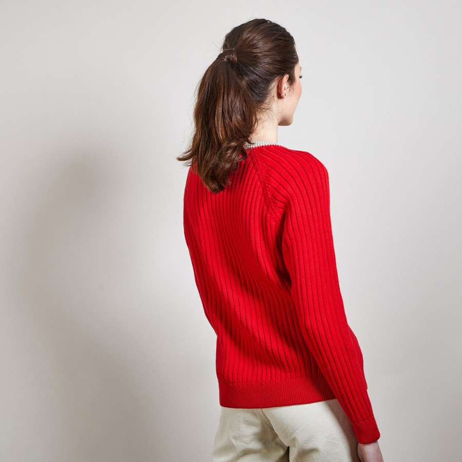 Pull en coton bio - Alice 6991 PAVOT- 52Rouge