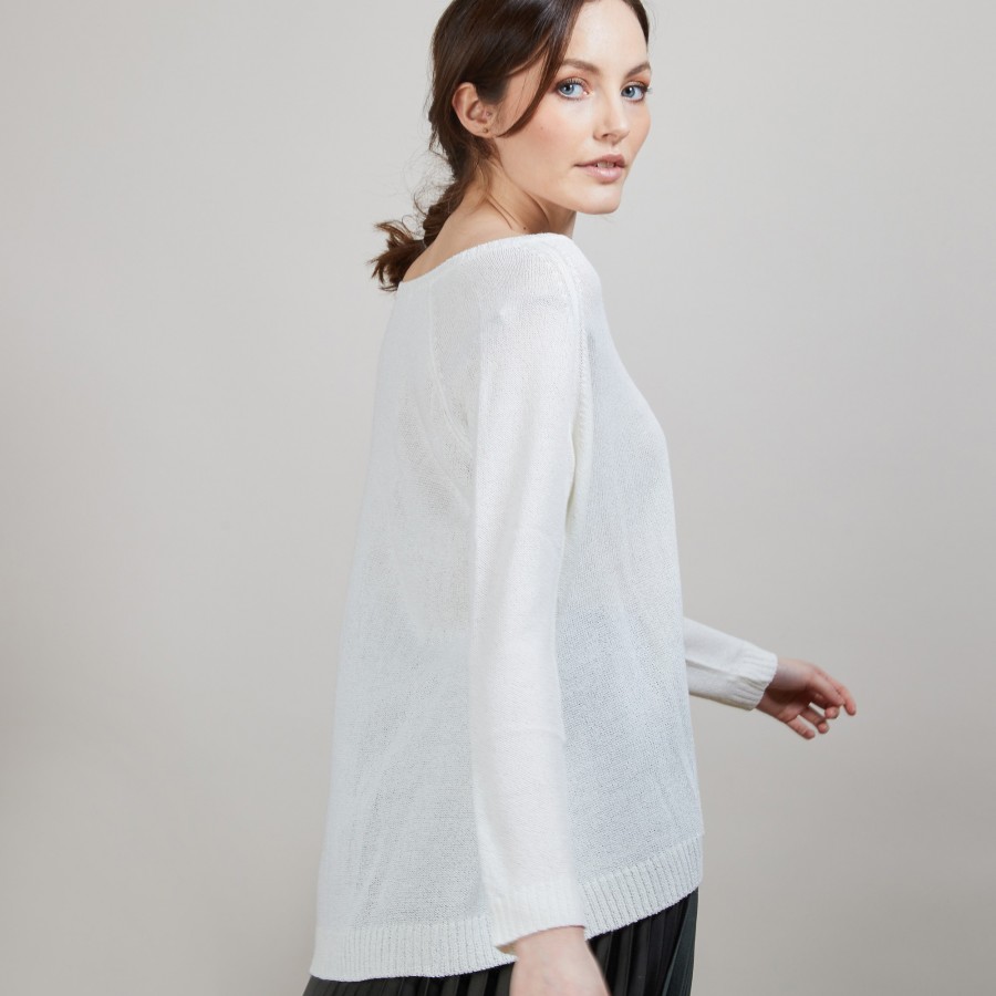 Pull col rond - Babouche 6800 BLANC ECRU 82 ECRU