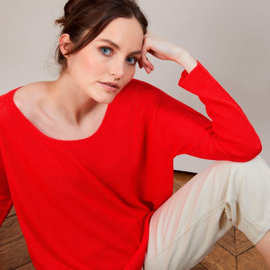Pull col rond - Babouche 6880 PAVOT 52ROUGE