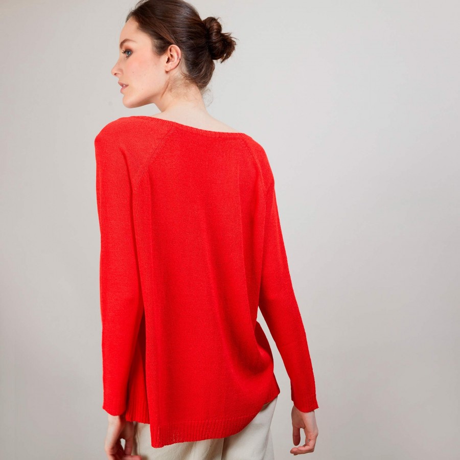 Pull col rond - Babouche 6880 PAVOT 52ROUGE