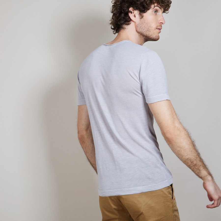 T-shirt col rond en lin flammé - Renaud