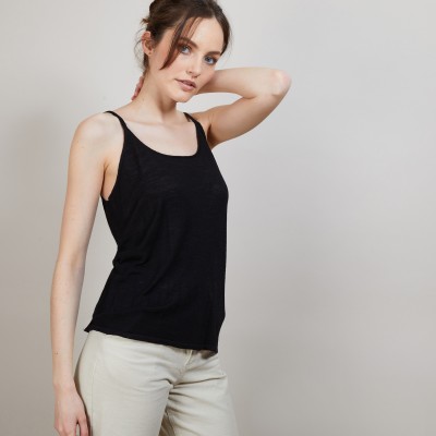 Flamed linen tank top - Bajah