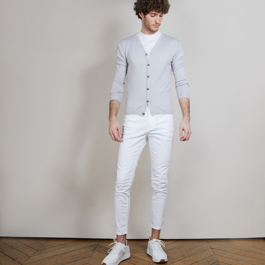 Gilet boutonné en laine mérinos - Etienne
