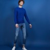 Pull torsadé en coton - Dublin 6841 altitude - 03 Bleu foncé