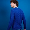 Pull torsadé en coton - Dublin 6841 altitude - 03 Bleu foncé
