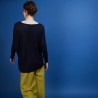 BALOU T SHIRT LIN FLAMME 6840 MARINE 05 BLEU MARINE