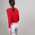 Gilet en coton bio - Alexia 6992 pavot/beige - 52 Rouge