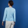 GILET LIN FLAMME BAO  6842 DELTA - 77 BLEU CIEL