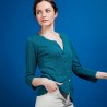 GILET LIN FLAMME BAO  6850 MELEZE - 21 VERT FONCE