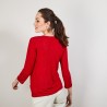 GILET LIN FLAMME BAO  6880 PAVOT - 52 ROUGE
