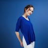 T-shirt oversize en lin flammé - Batalya 6841ALTITUDE-03 BLEU FONCE