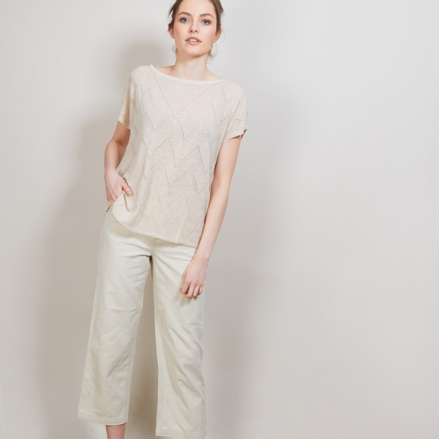 Long T-shirt en lin flammé - Colinna