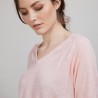 T-shirt en lin manches coudes - Bonbon 6882 aubepine - 24 Rose clair