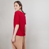 T-shirt en lin manches coudes - Bonbon 6881 grenade - 51 Bordeaux