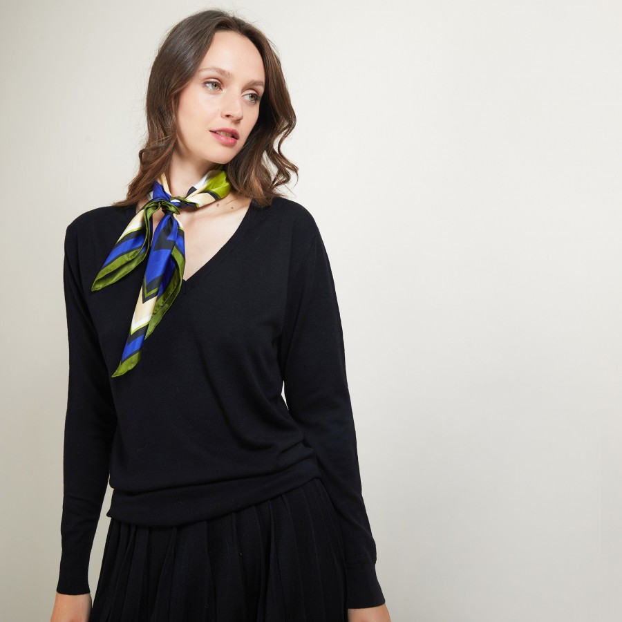 Pull col V en laine mérinos - Arya