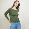 Pull col rond 100% Laine - Betina 7050 bronze - 83 Kaki