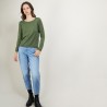 Pull col rond 100% Laine - Betina 7050 bronze - 83 Kaki