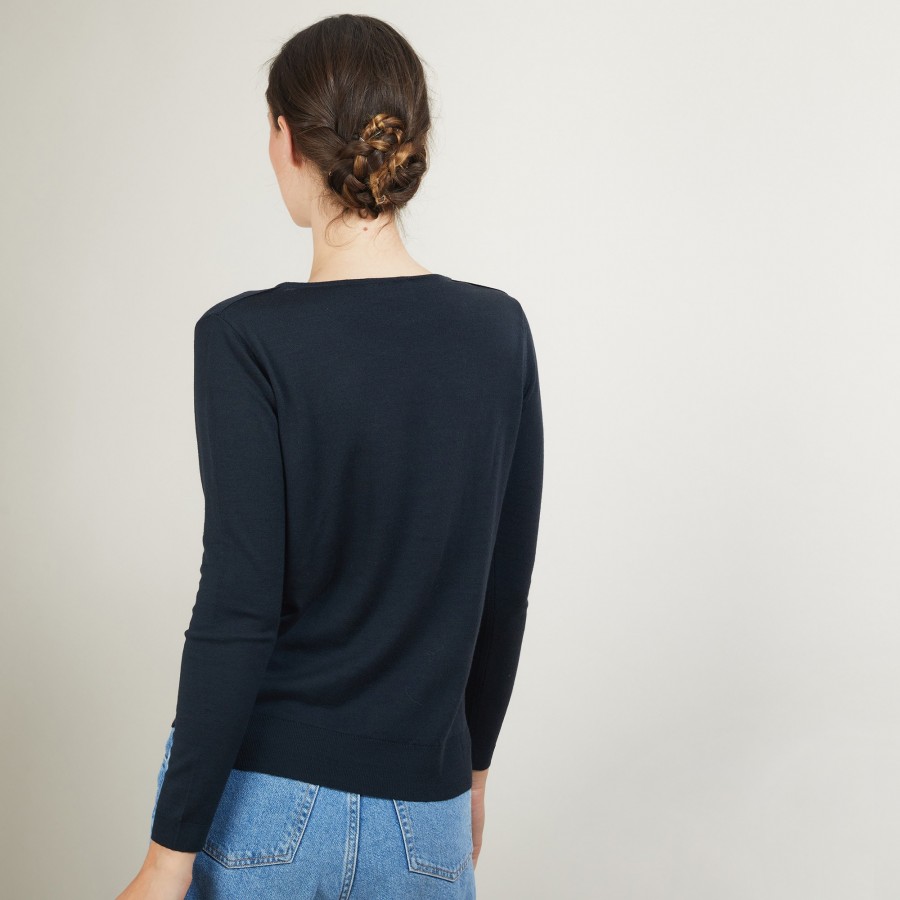 Pull col rond 100% Laine - Betina