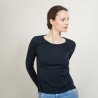 Pull col rond 100% Laine - Betina 7011 ombre - 10 Gris foncé