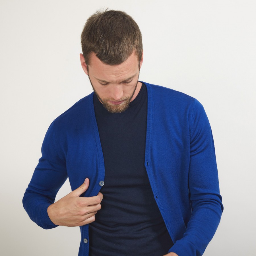 Gilet boutonné en laine mérinos - Etienne