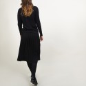 Jupe plissée en laine - Faustina 7010 noir - 01 Noir