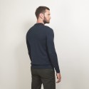 Pull col polo en laine - Beni 7011 ombre - 10 Gris foncé