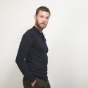 Pull col polo en laine - Beni 7010 noir - 01 Noir