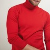 Pull col roulé en laine - Berry 7080 dahlia - 52 Rouge